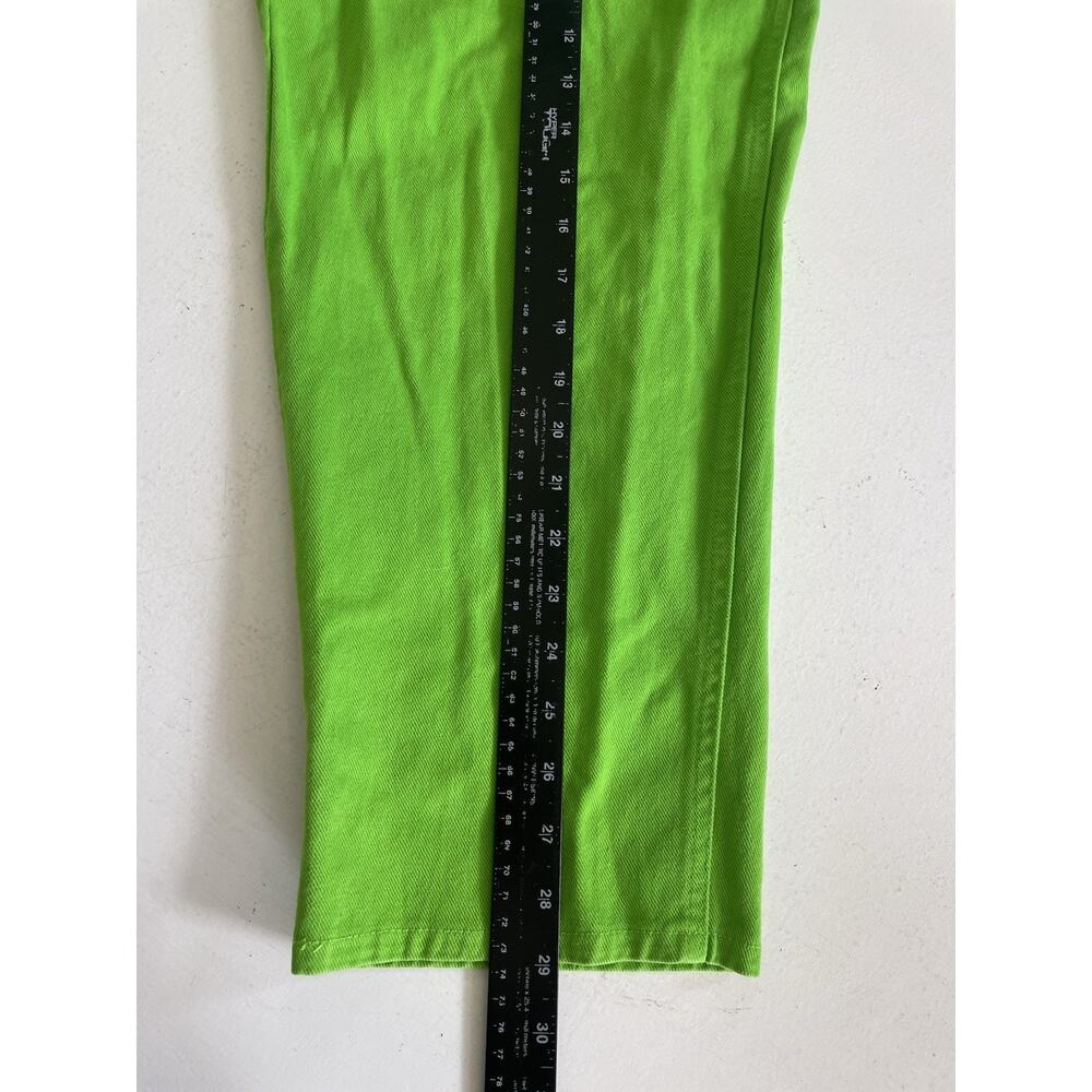 Vintage WATCH L.A. Overalls Womens XL Cotton Denim Jeans GREEN Bibs USA 90s - Picture 6 of 13